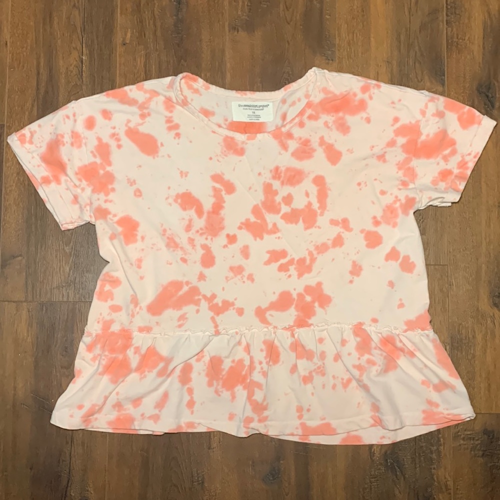 French Laundry The Sweatshirt Project Pink Tie-Dye Top